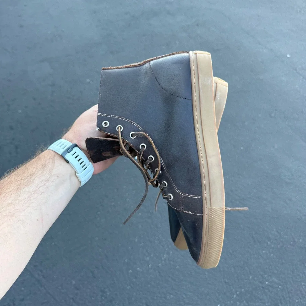 Thursday Boot Co Premier High Top Brown Leather Sneakers Mens 9 Gum Sole‎ ZR-86